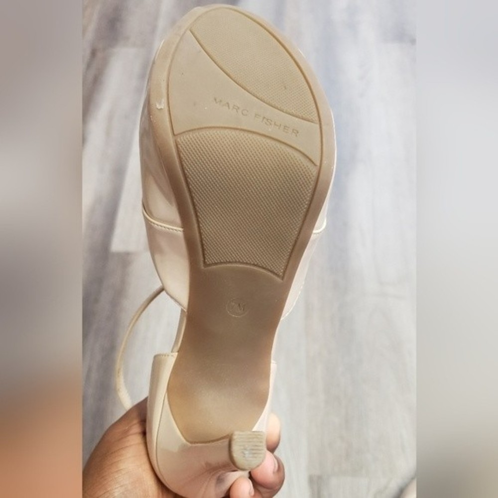 Marc Fisher Nude Peep Toe Heels - Picture 5 of 8